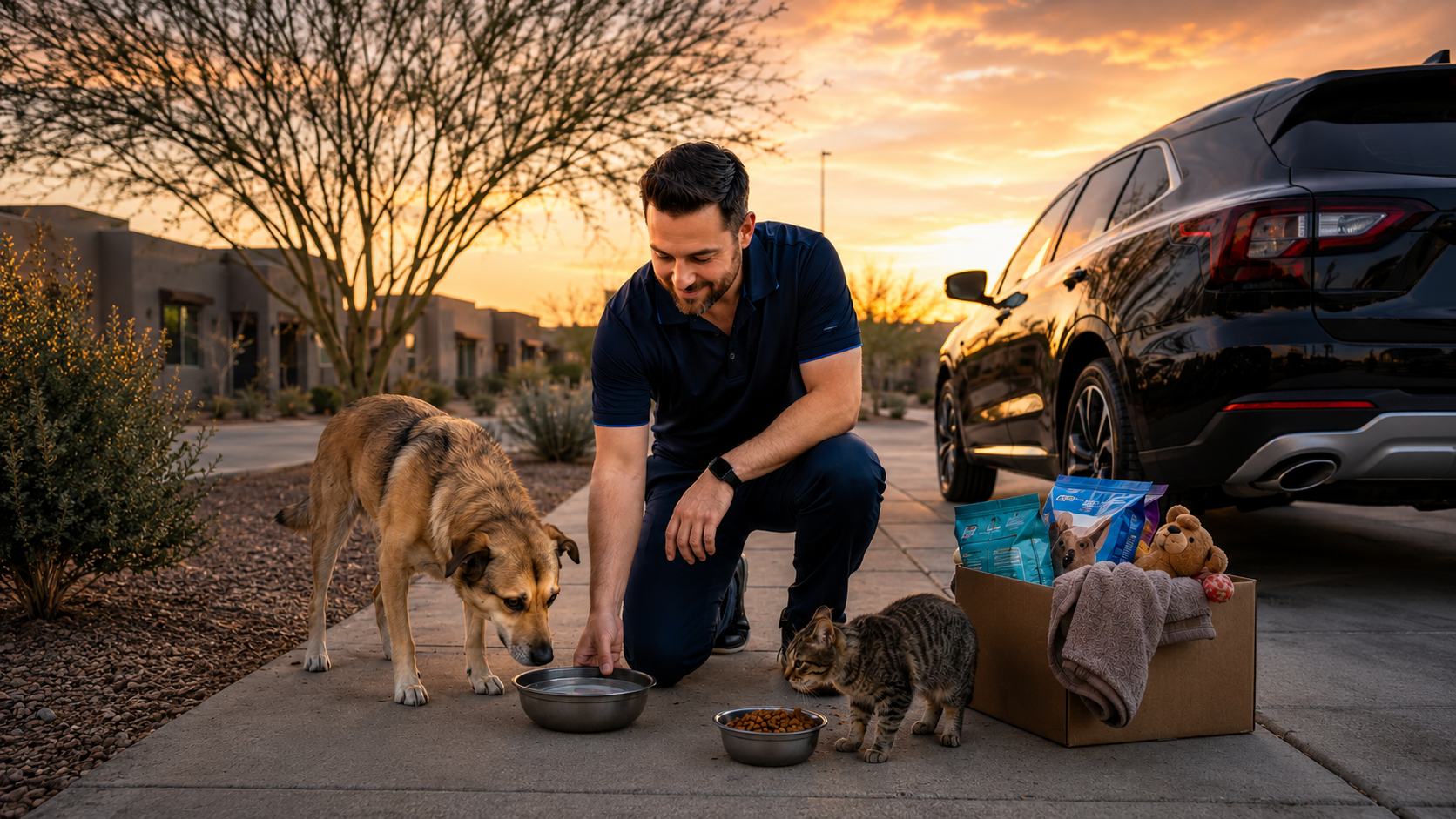 TORO driver caring for animals in Arizona